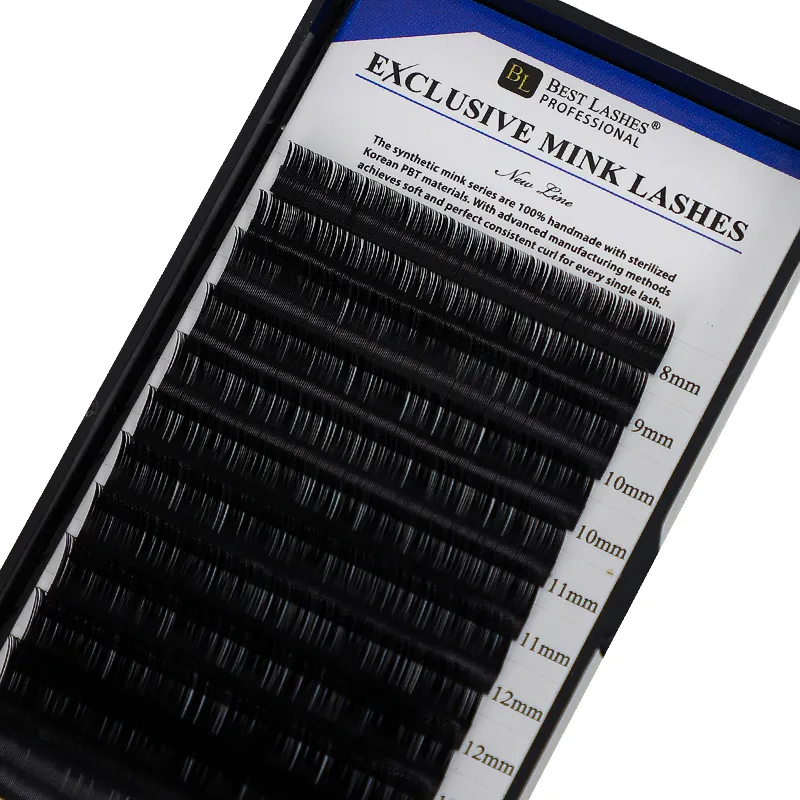 Syntetické norkové řasy MIX délek J, 0,20 X 8-15 mm - 12 řádků